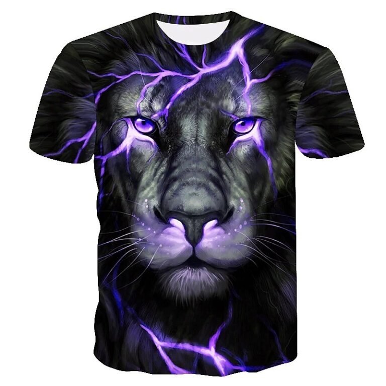 Lion Animal Tee T-shirt 3d Print Graphic Summer Shirt