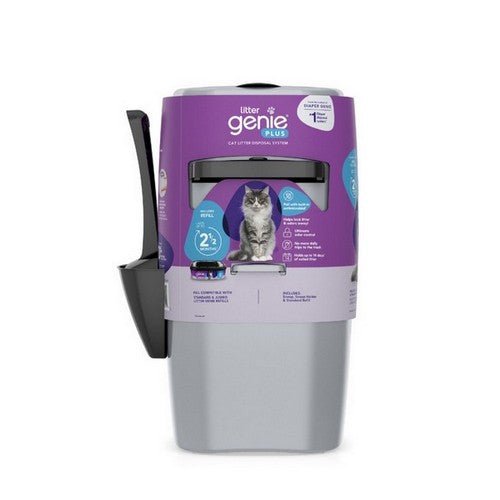 Litter Genie, Litter Genie Plus Cat Litter Pail Disposal System, Silver, One Size