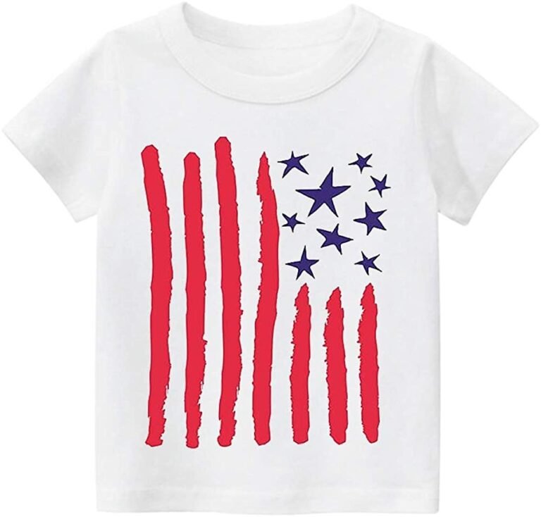 Little Boys 4th Of July T-shirt American Flag Tees Kids Toddler Short Sleeve Tee Shirts