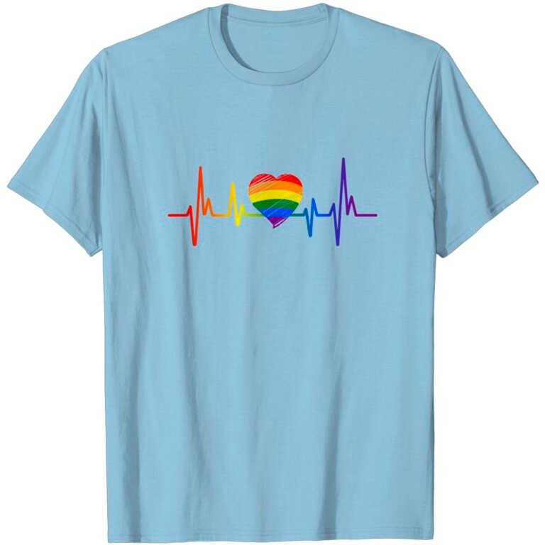 Lovely Lgbt Gay Pride Heartbeat Lesbian Gays Love T-shirt