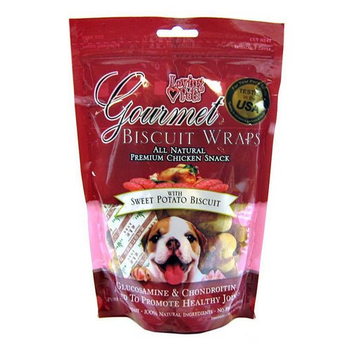 Loving Pets, Gourmet Sweet Potato Biscuit & Chicken Wraps, 8 oz