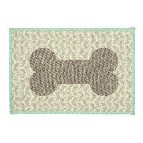 Loving Pets, Loving Pets Bella Fashion Mats, Geometric Bone, Aqua, 1 Each