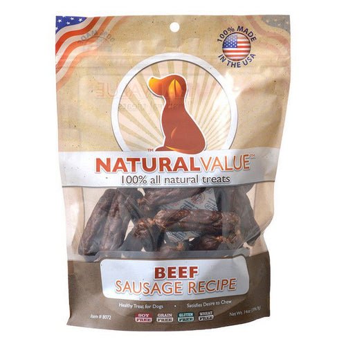 Loving Pets, Natural Value Beef Sausages, 14 oz