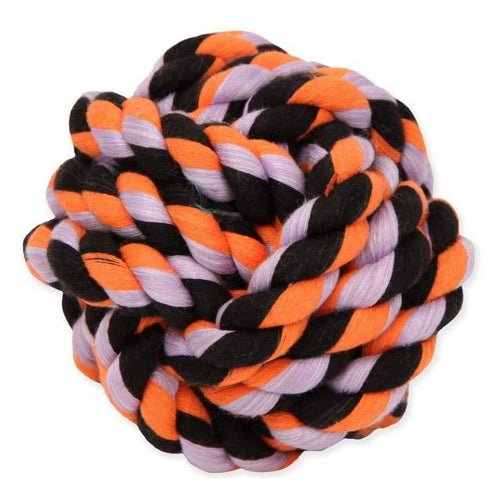 Mammoth Cottonblend Monkey Fist Ball Flossy Dog Toy 3.75″ Small 1 count by Mammoth Pet