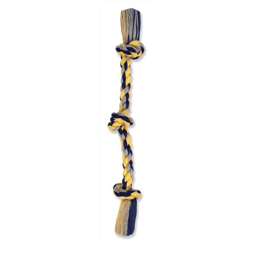 Mammoth Pet Products, Mammoth Pet Products Cottonblend 3 Knot Rope Tug Toy, Multi-Color