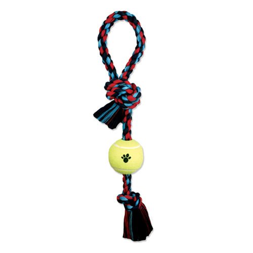 Mammoth Pet Products, Mammoth Pet Products Pull Tug Dog toy w/Tennis Ball, Multi-Color, 1