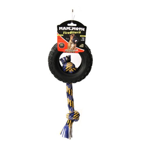 Mammoth Pet Products, Mammoth Pet Products Tirebiter II With Rope Dog Toy, 1 Each/7 in