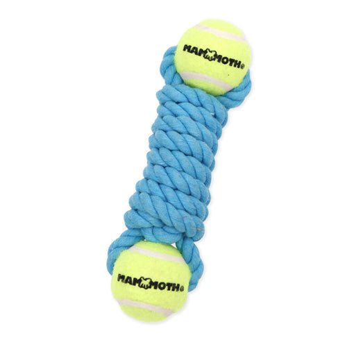 Mammoth Pet Products, Mammoth Pet Products Twister Bone w/2 Tennis Balls Dog Toy, Blue, 1