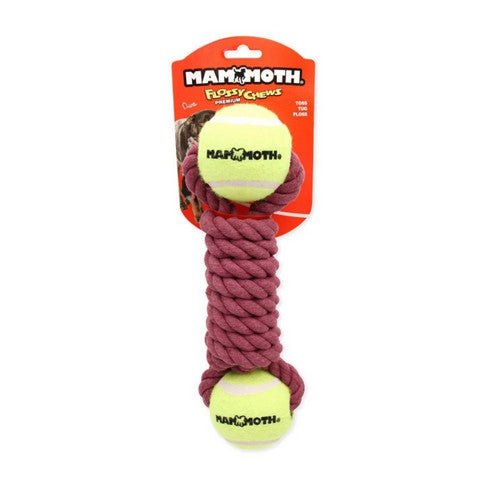 Mammoth Pet Products, Mammoth Pet Products Twister Bone w/2 Tennis Balls Dog Toy, Purple