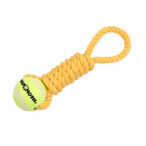 Mammoth Pet Products, Mammoth Pet Products Twister Pull Tug w/Ball Dog Toy, Yellow, 1