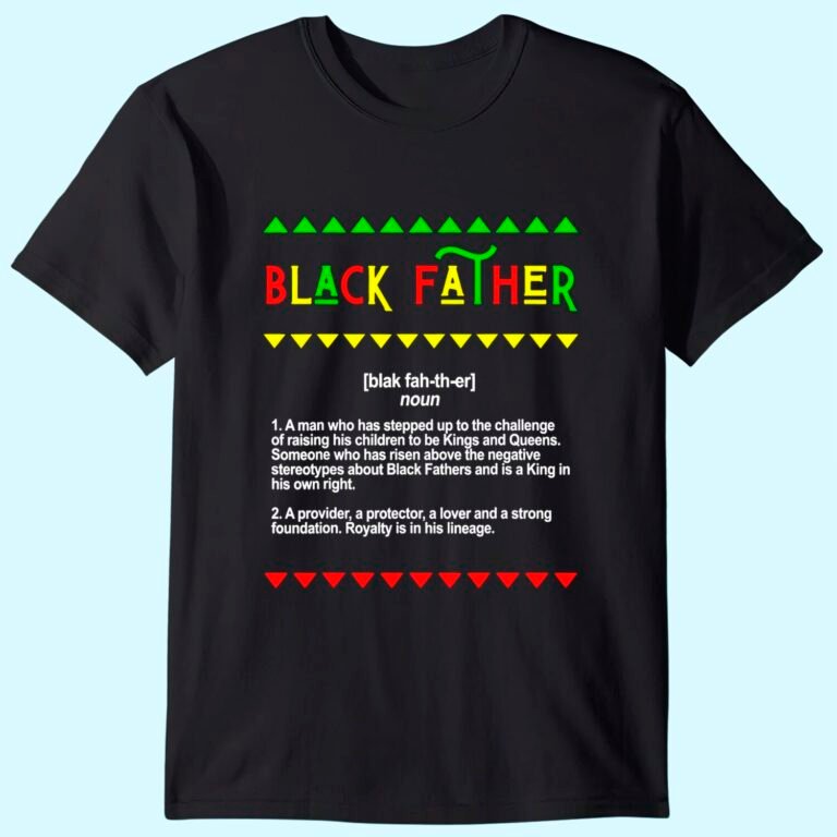 Men T-shirt Black Father