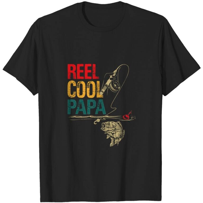 Mens Fishing Reel Cool Papa Father&rsquo;s Day Gift For Fisherman T-shirt