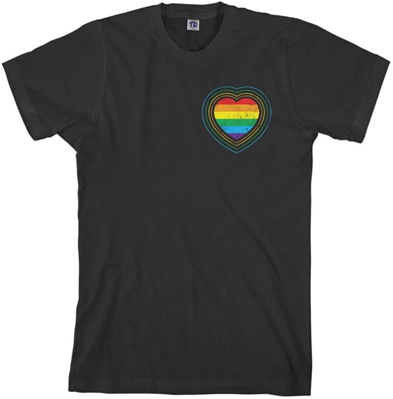 Men’s Gay Pride Rainbow Heart T-shirt