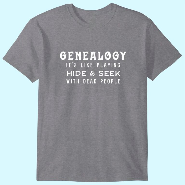 Men’s Genealogy Shirt, Playing Hide & Seek, Genealogist Gift T-shirt