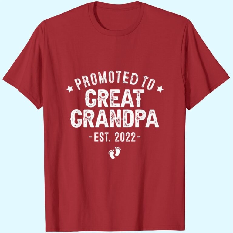 Mens Promoted To Great Grandpa 2022, Soon To Be Great Grandfather T-shirt