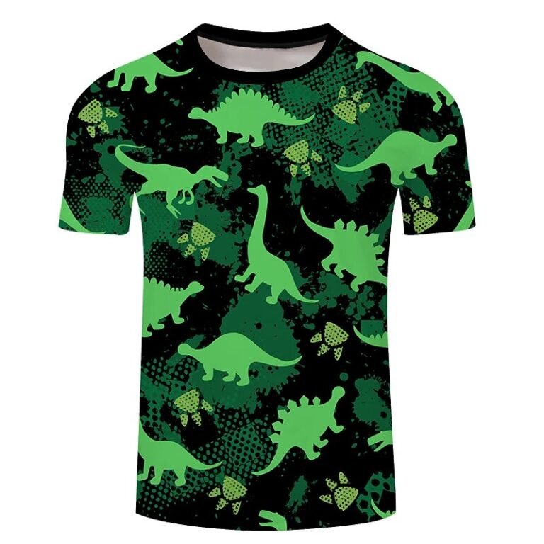Men’s Unisex Tee Shirt 3d Print Graphic Dinosaur For Casual, Daily, Holiday
