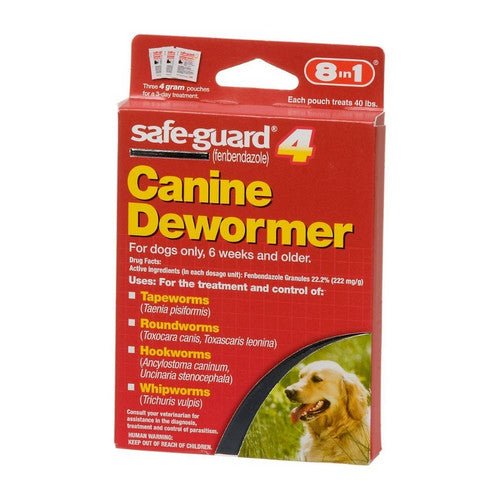 Merck Animal Health, Safe-Guard Canine Dewormer, 4 Grams / 3 Pack