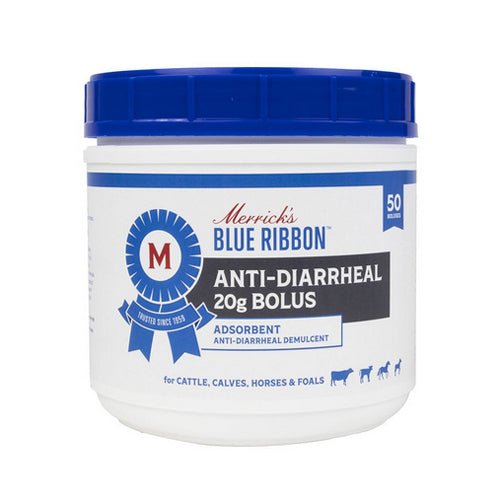 Merrick, Blue Ribbon Anti-Diarrheal Boluses Cattle/Horse, 50 Count