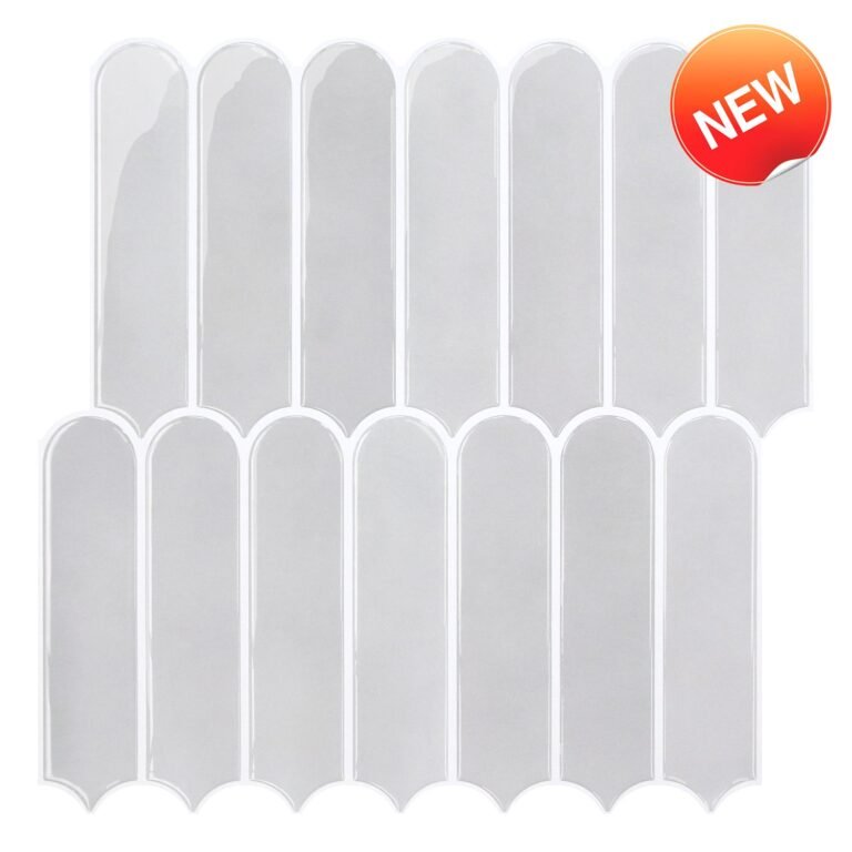 Mist Gray Fish Scale Peel and Stick Backsplash Tile – Thicker Design
