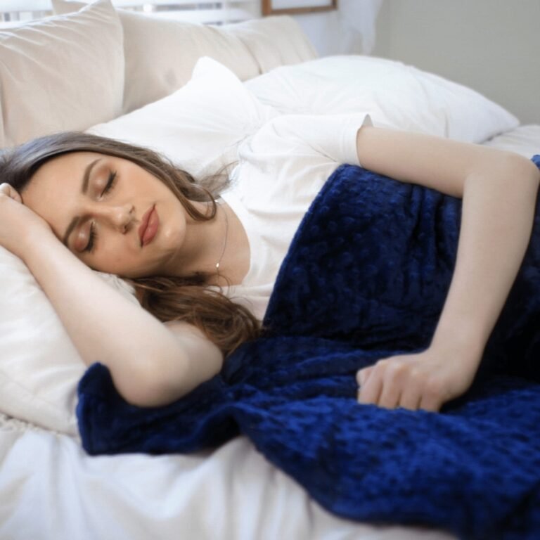 Navy Minky Weighted Blanket
