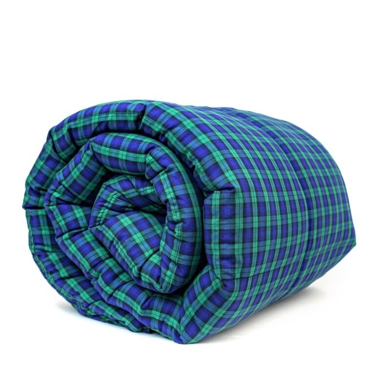 Scottish Navy Plaid Weighted Blanket