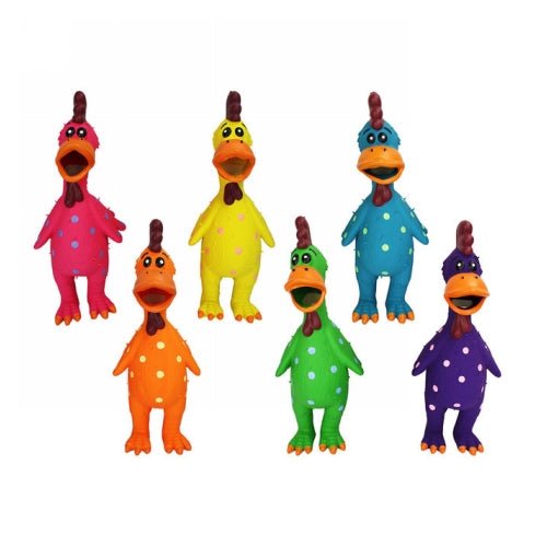Globkens Chicken Dog Toy 11.5″ Assorted Colors 1 Count by Multipet