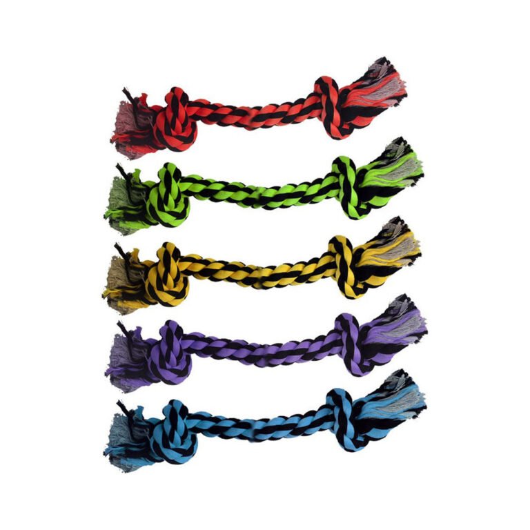 Multipet, Multipet Nuts for Knots 2-Knot Rope Dog Toy, Assorted, 9 Inches