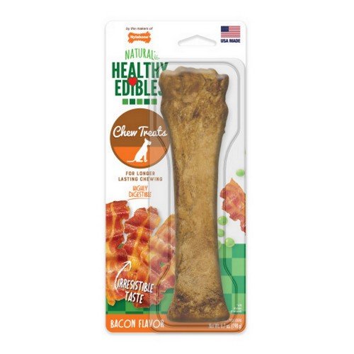 Nylabone, Healthy Edibles All Natural Long Lasting Bacon Flavor Chew Treats, 6.7 Oz /