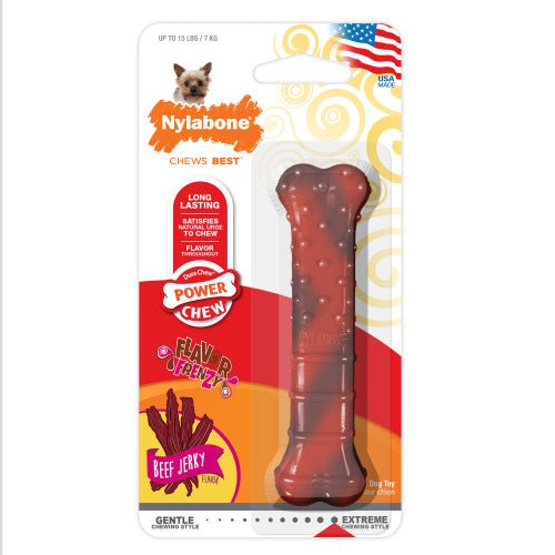 Nylabone, Nylabone Flavor Frenzy Power Chew Dog Toy, Beef Jerky, 1 Each/XS/Petite (1