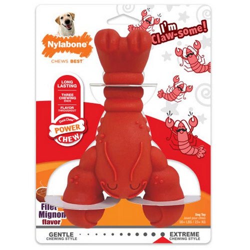 Nylabone, Power Chew Lobster Dog Toy Filet Mignon, 1 Count (XL