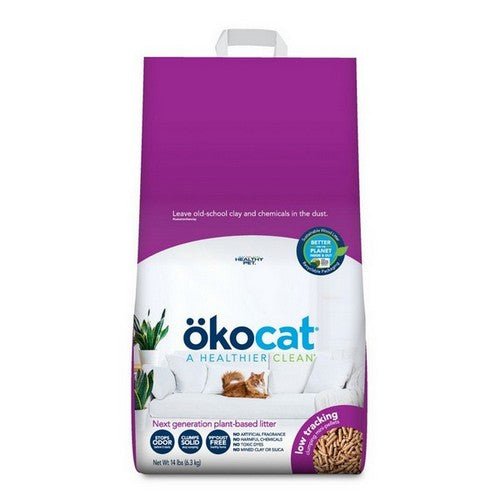 Okocat, Low Tracking Clumping Wood Cat Litter, 14 Lbs