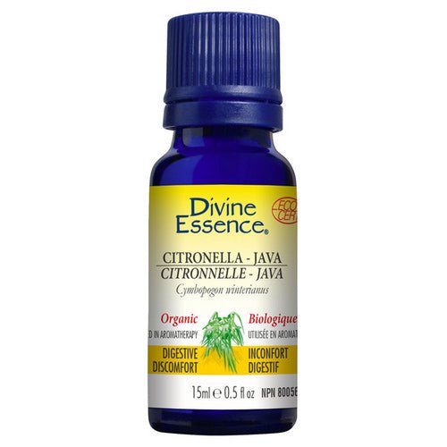 Organic Essential Oil Citronella Java 15 Ml by Divine Essence