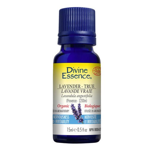 Organic Essential Oil Lavender True (Provence-1200m) 15 Ml by Divine Essence