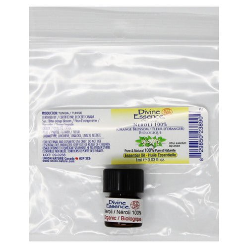 Organic Essential Oil Neroli 100% (Orange Blossom) 1 Ml by Divine Essence