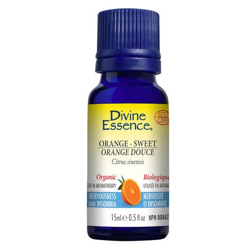 Organic Essential Oil Orange Sweet 15 Ml by Divine Essence