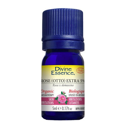 Organic Essential Oil Rose (Otto) Extra 5% 5 Ml by Divine Essence