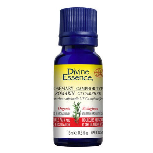 Organic Essential Oil Rosemary Camphor Type 15 Ml by Divine Essence