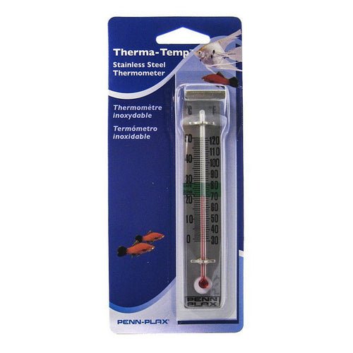 Penn Plax, Therma-Temp Sainless Steel Thermometer, Stainless Steel Thermometer