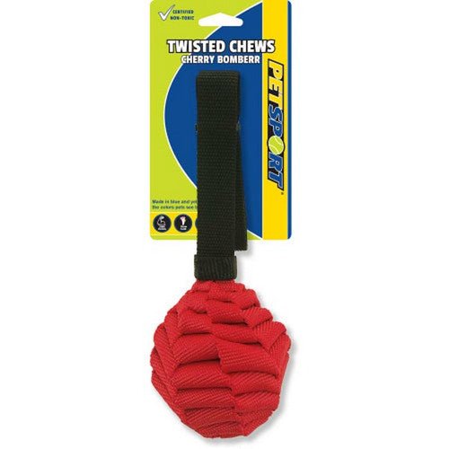 Petsport USA, Twisted Chew Cherry Bomber Dog Toy, 1 Count