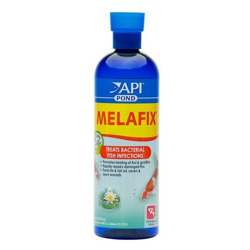 Pond Care, MelaFix Antibacterial Remedy for Koi & Goldfish, 16 oz (Treats 4,800 Gallons)