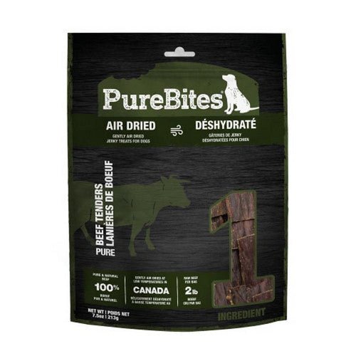 PureBites, Air Dried Pure Dog Treats Beef Tenders, 1 Count (7.5 Oz / Freeze Dried )