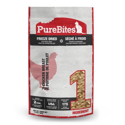 PureBites, Freeze Dried Cat Treats Chicken Breast, 1 Count (2.3 Oz)