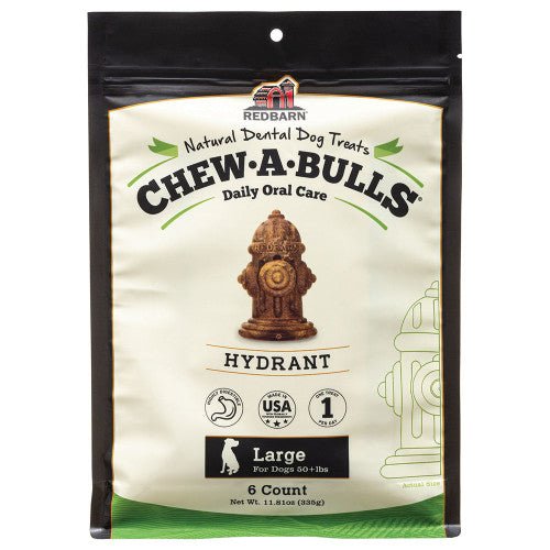 Redbarn Pet Products, Redbarn Pet Products Chew-A-Bulls Dental Dog Treat, Hydrant, 1 — Each 6 Pk Large