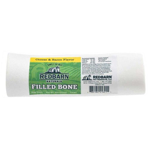 Redbarn Pet Products, Redbarn Pet Products Naturals Filled Bone Dog Treat, 8 Oz Cheese &