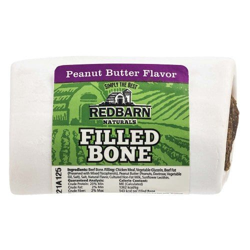 Redbarn Pet Products, Redbarn Pet Products Naturals Filled Bone Dog Treat, Peanut Butter — Small 3 5 Oz Case 20