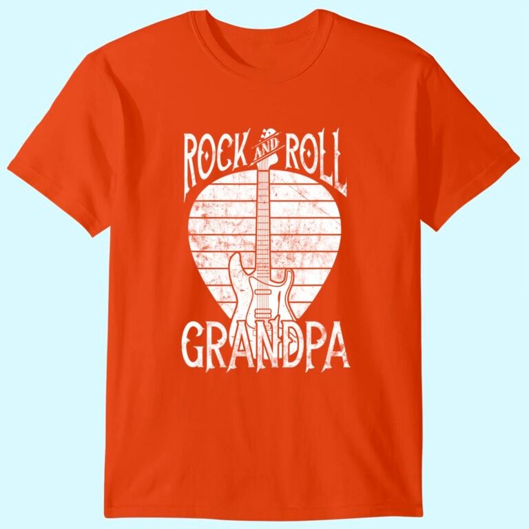 Rock N Roll Grandpa Vintage Guitar Player Gift T-shirt