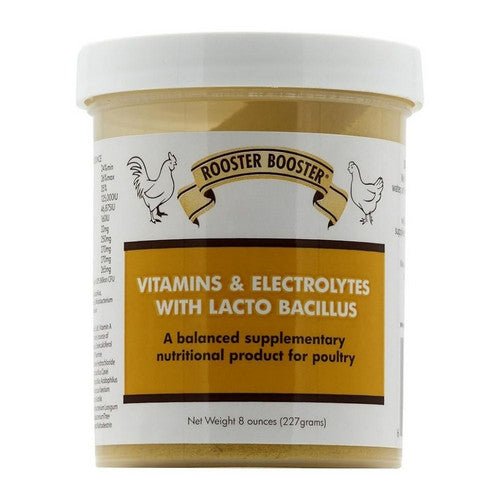 Rooster Booster, Vitamins & Electrolytes With Lactobacillus For Poultry, 8 Oz