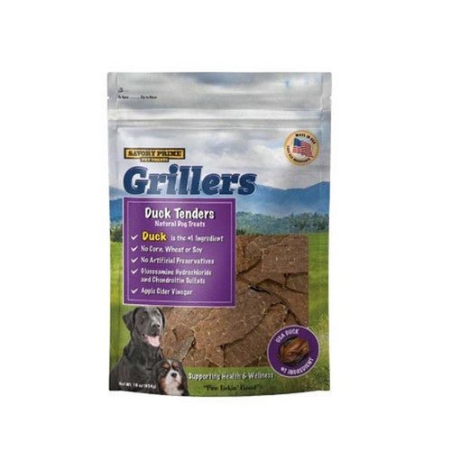 Savory Prime, Girllers Jerky Tenders Dog Treats Duck, 1 Count / 16 Oz (Strip)