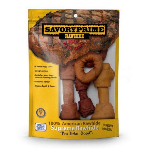 Savory Prime, Rawhide Value Pack Assorted, 1 Count (1.56 Lbs / Large)