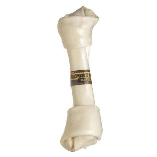 Savory Prime, Supreme Knotted Rawhide Bones Bulk, Natural, 1 Count / 9-10 Inches
